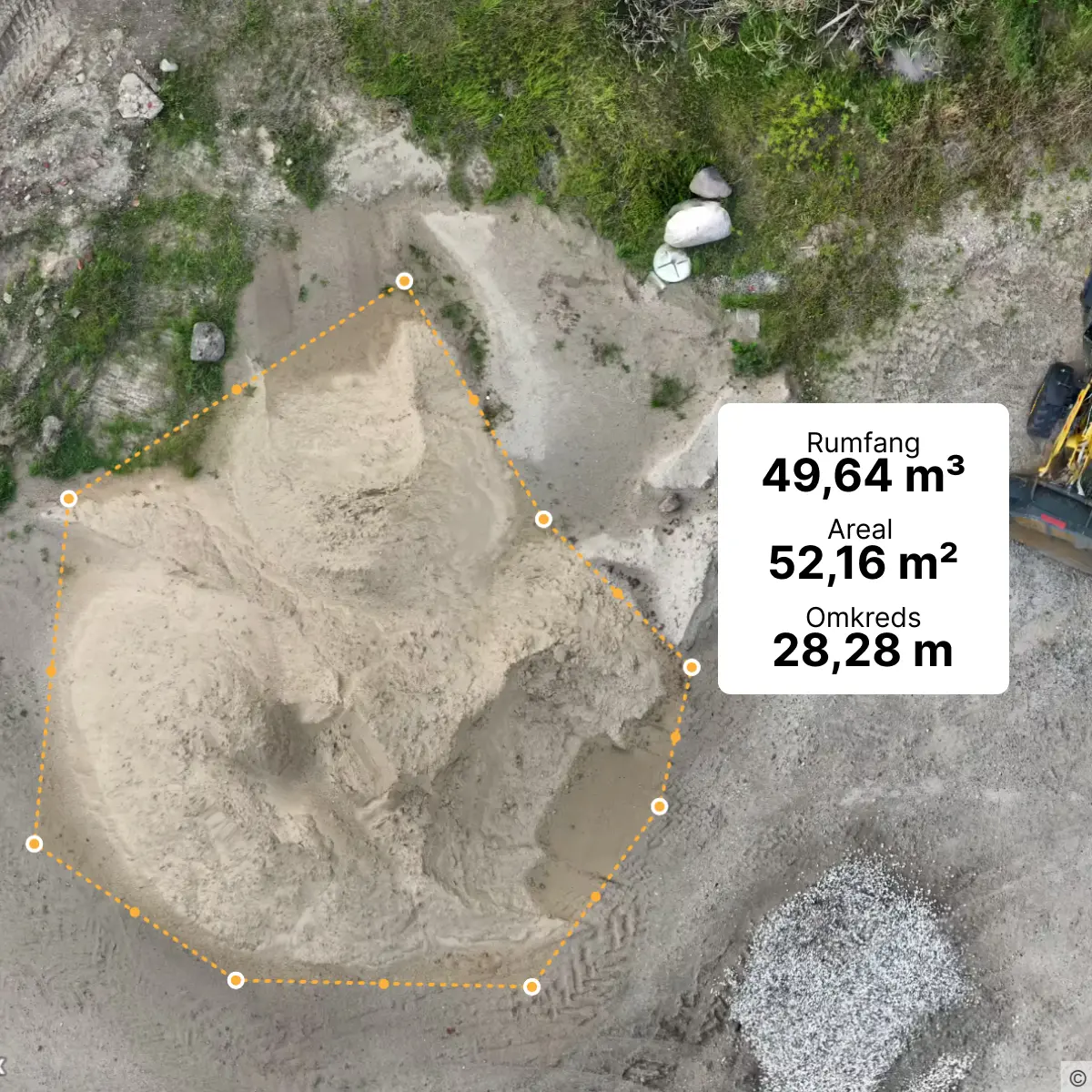 Volumeopmåling med drone