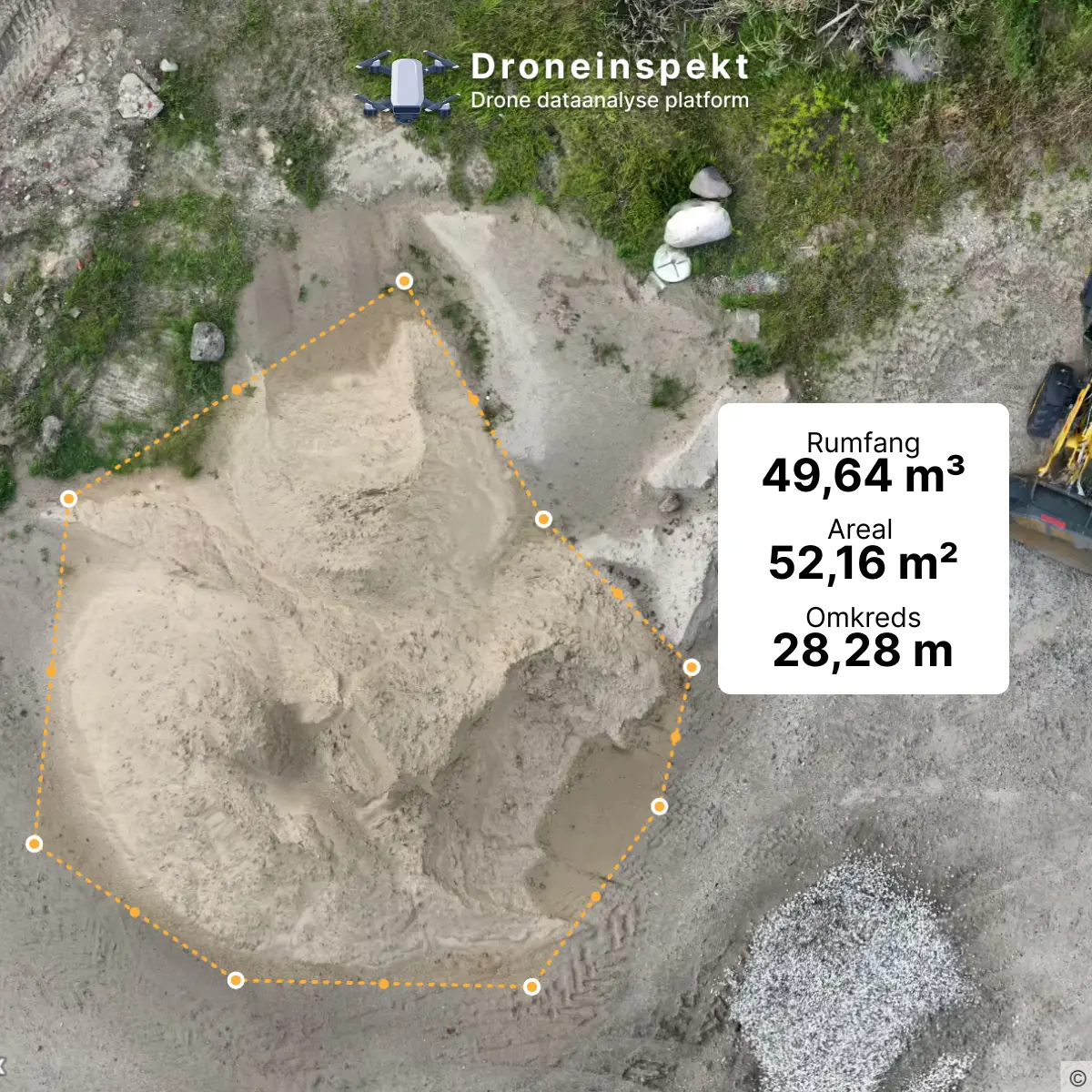 Volumenopmåling fra drone